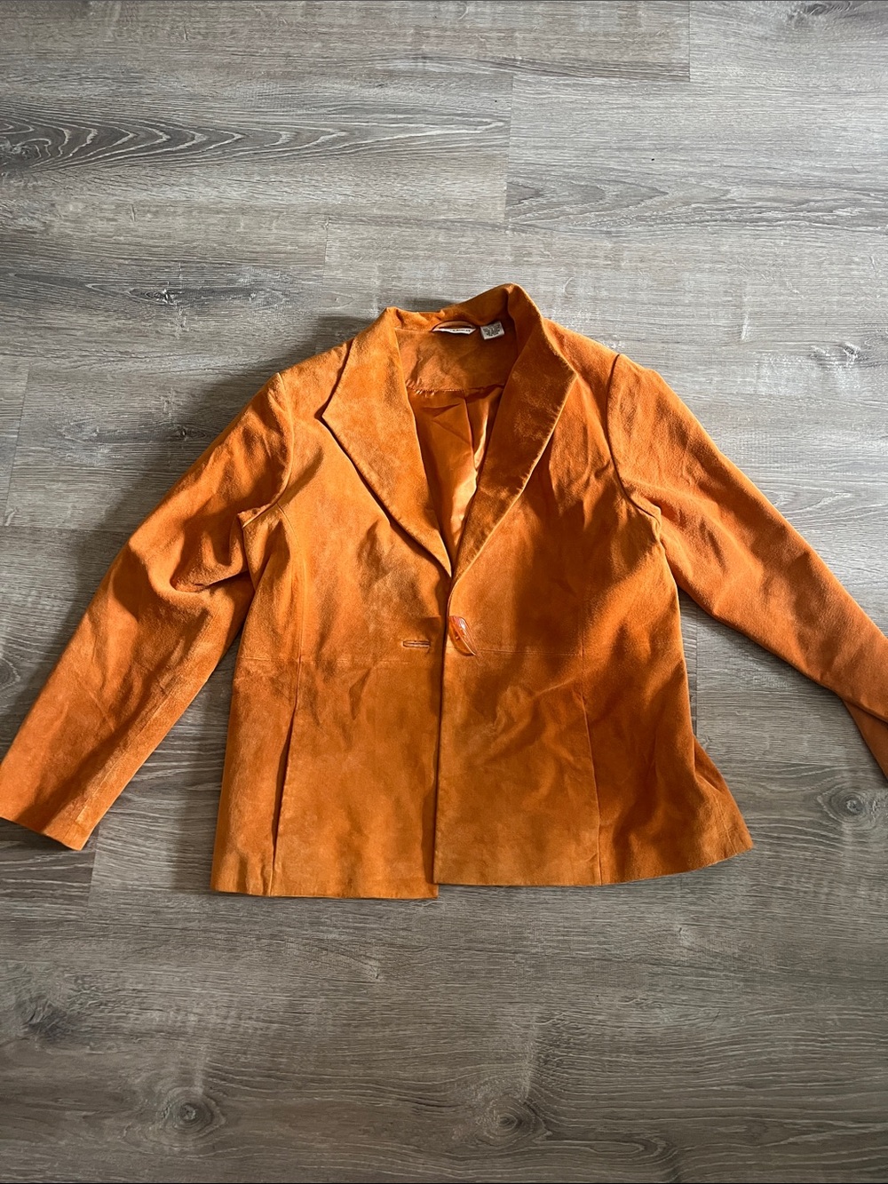Laura Ashley Orange Suede Blazer Jacket